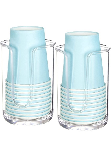 Tek Kullanımlık Kağıt Fincan Için Akrilik Banyo Fincanı Dağıtıcı Tutucu, Banyo Konuk Odası Tezgahı Için Ağız Gargarası Bardak Tutucu (Yurt Dışından)