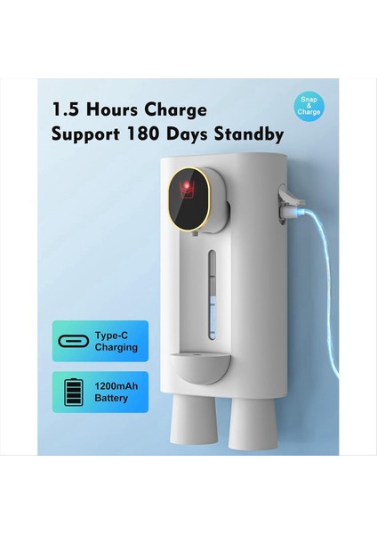 Banyo Için Ağız Yıkama Dağıtıcı, 18.26 Oz (540ML) Dokunsuz Otomatik Ağız Yıkama Dağıtıcı Manyetik Bardaklar Beyaz (Yurt Dışından) fiyatları