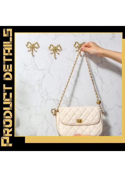 4 Paket Altın Yay Knot Kancaları Pirinç Yay Duvarı Hooks Kapı Askı Havuk Kancaları Ev Banyo Oturma Odası Mutfak Dekoru (Yurt Dışından) fırsatları