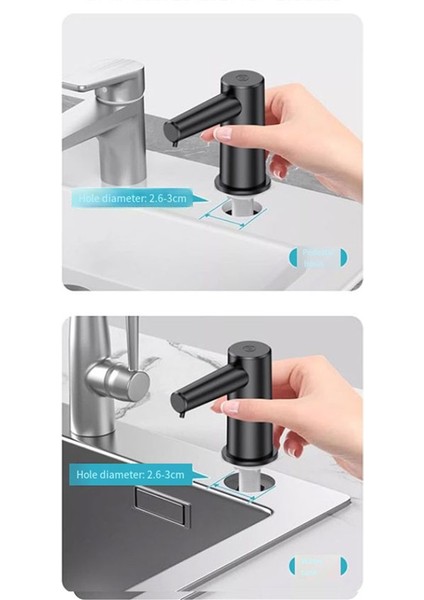 Tezgah Lavabo Museti Sabunu Dispenser Kızılötesi Indüksiyon Otomatik Sabun Dispenser Banyo Dispenserleri Sıvı Siyah (Yurt Dışından) modelleri