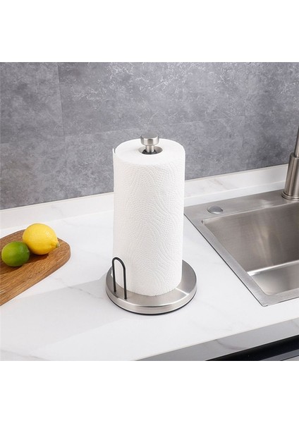 Kağıt Havlu Tutucu Tezgahı, Mutfak Için Uygun Sönümlemeli Banyo Tabanlı Dikey Kağıt Havlu Tutucu (Siyah) (Yurt Dışından) fırsatları