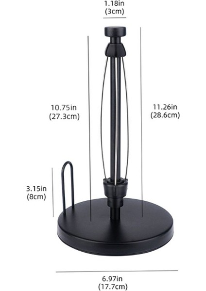 Kağıt Havlu Tutucu Tezgahı, Mutfak Için Uygun Sönümlemeli Banyo Tabanlı Dikey Kağıt Havlu Tutucu (Siyah) (Yurt Dışından) indirimleri