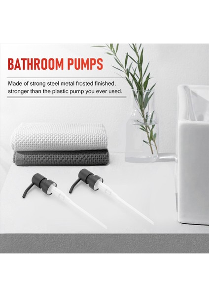 Sabun Dağıtıcı Yedek Pompası, 4pack Paslanmış Paslanmaz Çelik Siyah Metal Kaplı Pompalar ile Uyuyor Standart 8OZ/16OZ Boston Yuvarlak Şişeler (Yurt Dışından) fırsatları