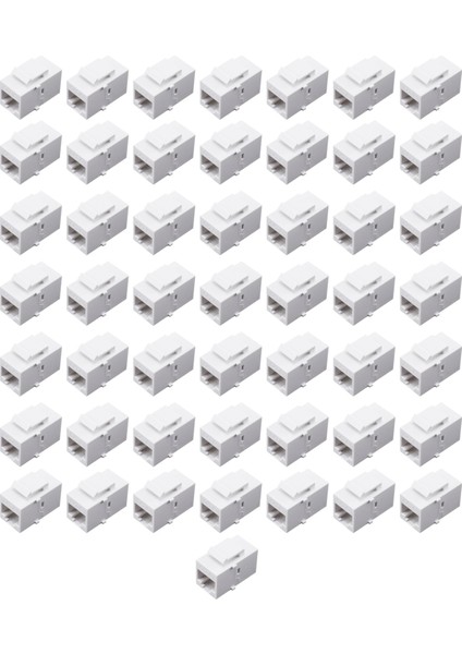 RJ45 Konnektör Keystone Jack Cat6 RJ45 Uzatma Bağlayıcı Ethernet Ağı Lan Kat 6 Kullanıcı Kapları Adaptörü (Beyaz) (Yurt Dışından)