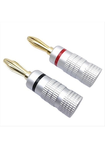 12 Pcs 4mm Audio Jack Konnektörü Muz Fişleri Ses Jack Konnektörü, 24K Altın Çift Vidalı Kilit Hoparlör Konnektörü (Yurt Dışından) indirimleri