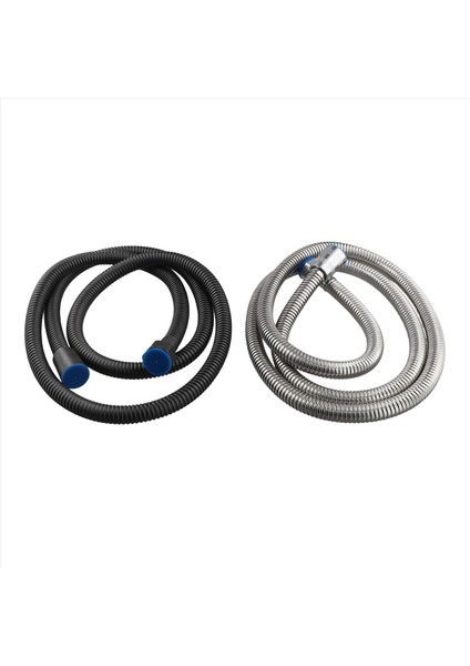 1.5m Duş Başlık Hortumu Paslanmaz Çelik Gümüş Tüp Boru Önleme Önleyici Esnek Banyo Musluk Musluk Aksesuarları 2pcs (Yurt Dışından) fiyatları