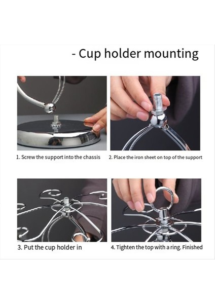 Scrollwork Tasarımı ile Demir Tezgahlı Şarap Cam Tutucu, Bağımsız Masa Üstü Stemware Depolama Rafı 6 Kancalı (Yurt Dışından) modelleri