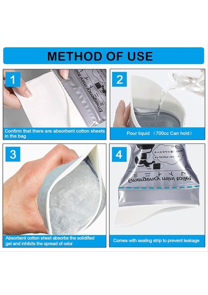 Tek Kullanımlık Acil Acil Çanta, 8 Paket Taşınabilir Kamp Çantası, Seyahat Çiş Çantaları, Acil Portatif Idrar Çantası (Yurt Dışından) fırsatları