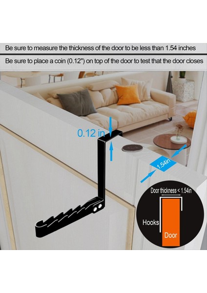 2 Kapı Kancaları Askı, Giysiler, Katlar ve Havlular Için Kapı Kurutma Rafı Üzerinde Sağlam Katlanabilir Paket, Siyah (Yurt Dışından) fırsatları