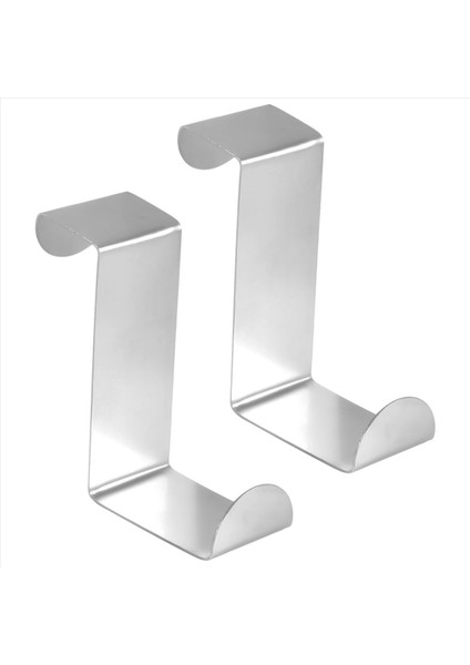 2 Adet Arka Kapı Kancası Paslanmaz Çelik Mutfak Dolabı Kıyafetleri Askı Ev Depolama Askı Organizatör Kancaları Asmak Için Gümüş Kanca (Yurt Dışından)