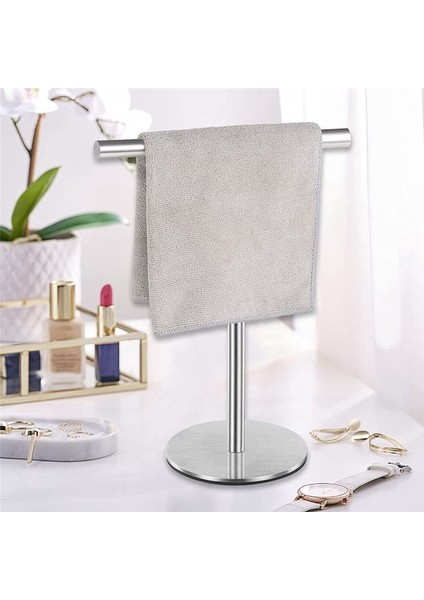 Fırçalanmış Kaplama Ayakta Havlu Rafı, Ağır Hizmet Tipi Taban, Paslanmaz Çelik T Şeklinde El Havlu Banyo, Mutfak. (Yurt Dışından) modelleri