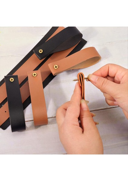 10PCS Deri Perde Çubuk Tutucu, Deri Perde Çubuk Braketi, Pu Ahşap Perde Çubuk Için Deri Döngü Kayışı, Kayış Duvar Kancaları (Yurt Dışından) indirimleri