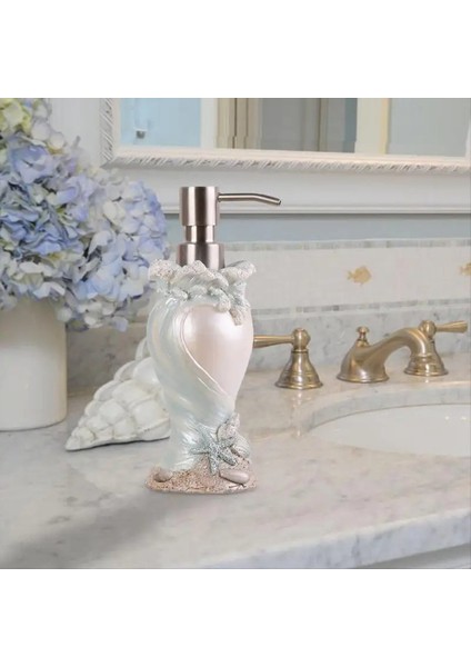 Deniz Kabukları Sabun Dağıtıcı 14 Oz Deniz Kabuğu Tasarım Sabun Dağıtıcı Sabun Pompası Şişeleri Paslanmaz Paslanmaz Çelik Pompa (Yurt Dışından)