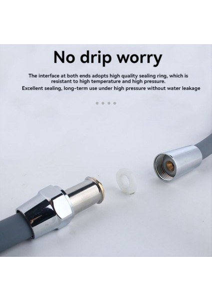 Silikon Esnek Duş Hortum Keçme Önleme Uzatması Yüksek Basınçlı Boru Duş Başlığı Tüp Banyo Aksesuarı 2m (Yurt Dışından) fırsatları