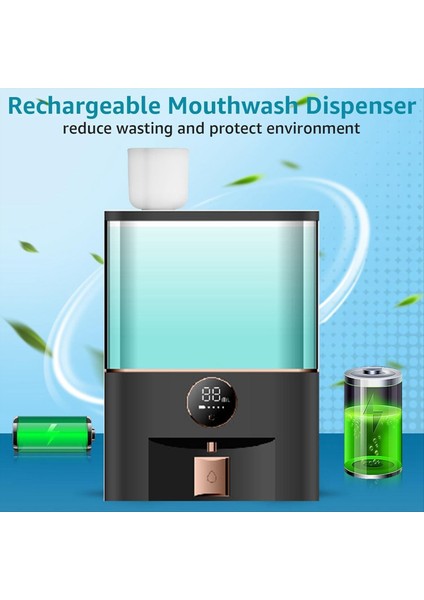 Otomatik Ağız Yıkama Dispenser Dokunmasız, Duvara Monte Ağız Yıkama Dağıtıcı, Bardaklı Banyo Için, Çocuklar ve Yetişkinler Için (Yurt Dışından) indirimleri