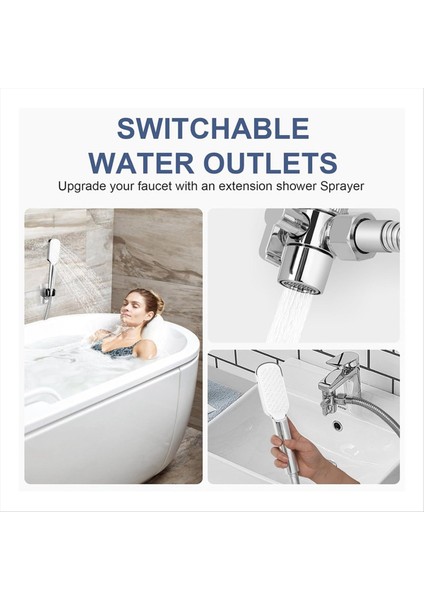 Küvet Musluk Için Köpek Duş Eki, 6 Adaptörlü Evcil Hayvan Duş Püskürtücü Eki, Saç Yıkama Için 79 Inç Hortum (Yurt Dışından) modelleri