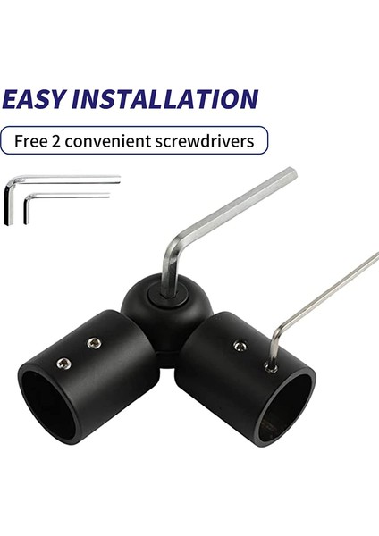 2 Adet Perde Çubukları Köşe Konnektörü, 1 Inçlik Pencere Perde Çubukları (Siyah) Için Ayarlanabilir Perde Çubuk Köşe Konnektörü (Yurt Dışından) fırsatları