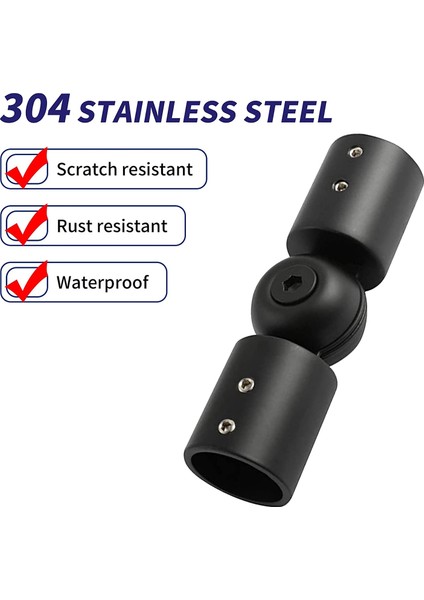 2 Adet Perde Çubukları Köşe Konnektörü, 1 Inçlik Pencere Perde Çubukları (Siyah) Için Ayarlanabilir Perde Çubuk Köşe Konnektörü (Yurt Dışından) indirimleri