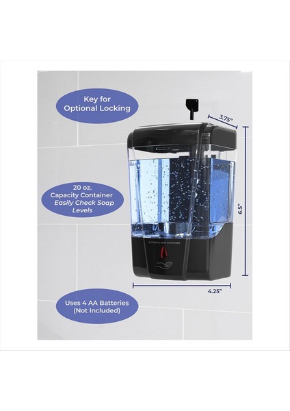 Otomatik Sabun Dağıtıcı, Dokunulmaz Kızılötesi Hareket Sensörü, Banyo Mutfak Otel Için 700ML Dokunmasız Dağıtıcı (Yurt Dışından) indirimleri