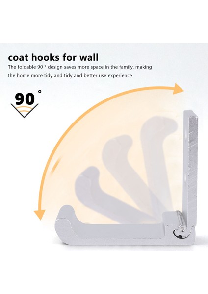 5 Pcs Katlanabilir Duvar Kancası, Görünmez Alüminyum Duvar Montajı Hook Kulaklık Tutucu Tutucu Ceket Yaratıcı Giysiler Kanca Mutfak Banyo Yatak Odası (Gümüş) (Yurt Dışından) modelleri