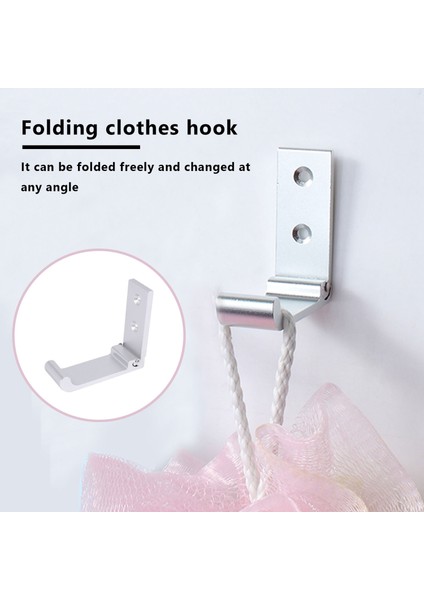 5 Pcs Katlanabilir Duvar Kancası, Görünmez Alüminyum Duvar Montajı Hook Kulaklık Tutucu Tutucu Ceket Yaratıcı Giysiler Kanca Mutfak Banyo Yatak Odası (Gümüş) (Yurt Dışından) fırsatları