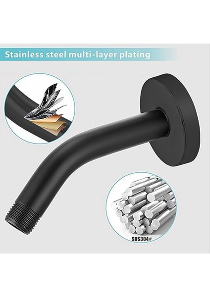 Duş Kolu, Duvar Montajı Sabit Duş Başlığı ve El Duş Başlığı Için Duş Duş Başlığı, 25CM (Yurt Dışından) fiyatları