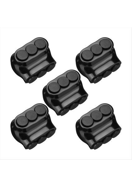 5 Pcs Siyah Yalıtımlı Çoklu Kablo Konektörü, 3 Bağlantı Noktası Elektrikli Tel Konektör ve Lehimleme Pabuçları, Kablo Ekleyicileri 14-4AWG (Yurt Dışından)