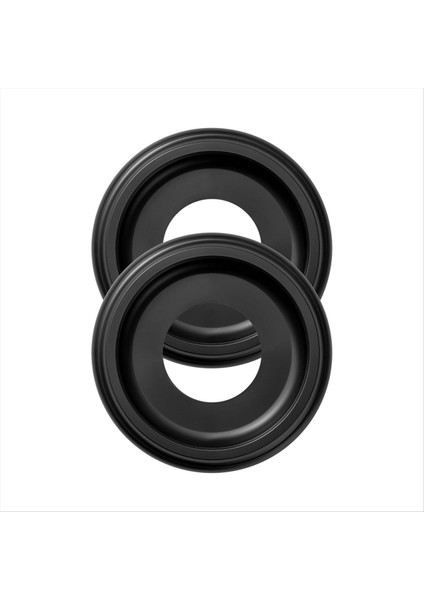 2 Paket Kalıplanmış Pu Tavan Madalyonları 10 Inç Od x 4 Inç Kimlik (7-1/4 Inç&#39;e Kadar Olan Kanopilere Uyuyor) Siyah (Yurt Dışından)