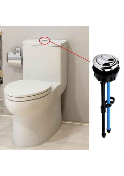 Tuvalet Tank Düğmesi Çift Itme Yıkama Tuvalet Düğmesi Yedek Tuvalet Floş Düğmesi ile Iplik 38MM / 1.49INCH 2 Paketi (Yurt Dışından) fiyatları