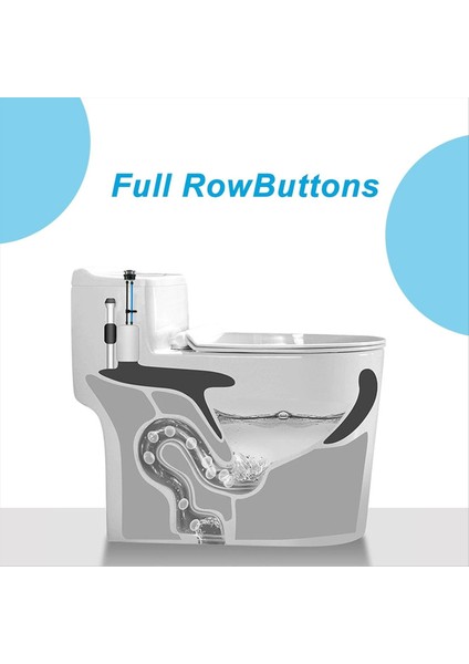 Tuvalet Tank Düğmesi Çift Itme Yıkama Tuvalet Düğmesi Yedek Tuvalet Floş Düğmesi ile Iplik 38MM / 1.49INCH 2 Paketi (Yurt Dışından) modelleri