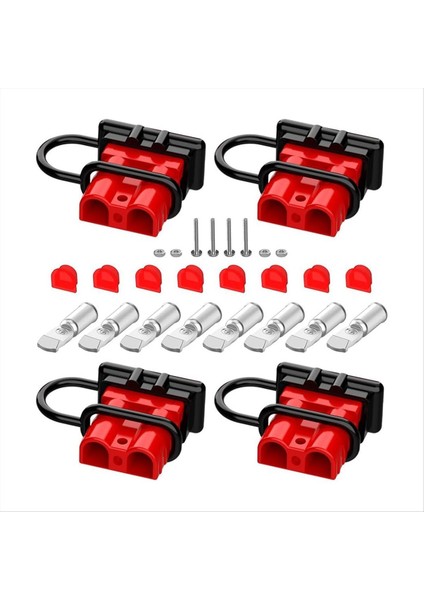 Anderson Konnektörü, 50AMP 6-12 Gauge Pil Hızlı Toz Fişi ile Bağlanın 12V-36V Anderson Fiş Bağlantısı Kesiliyor (Yurt Dışından)