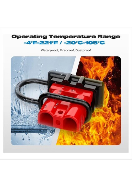 Anderson Konnektörü, 50AMP 6-12 Gauge Pil Hızlı Toz Fişi ile Bağlanın 12V-36V Anderson Fiş Bağlantısı Kesiliyor (Yurt Dışından) fırsatları