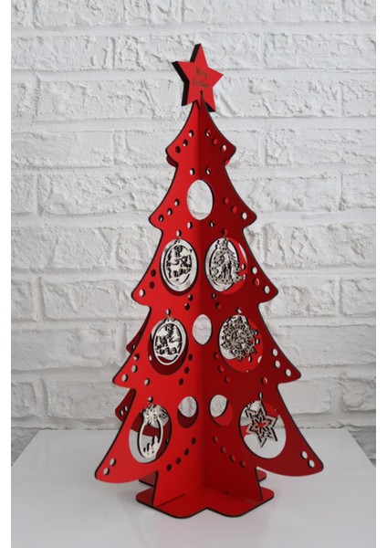 Işıklı Kırmızı Yılbaşı Ağacı Dekoru, Şık ve Parlak Yeni Yıl Süslemesi fiyatları