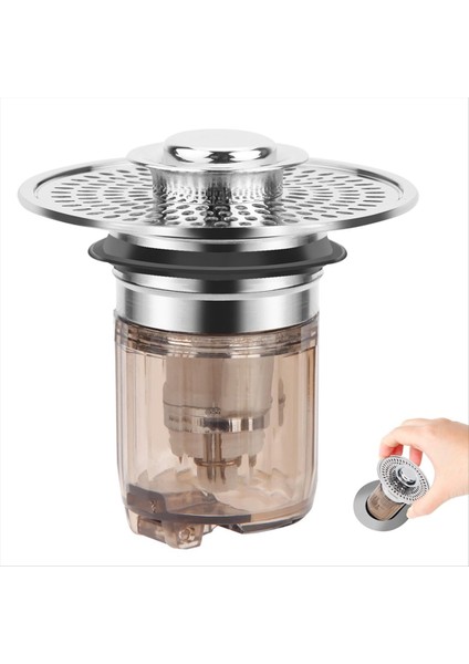 Athroom Lavabo Durdurucu ve Lavabo Tahliye Süzgeci 2 1 Arada Saç ve Enkaz 1,34-1.46 Inç Drenaj Delikleri Için Uygun (Yurt Dışından)