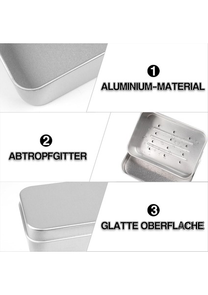 2 Alüminyum Sabun Bulaşıkları Drenaj Rafı, Neme Dayanıklı, Pas Yalıtımlı Metal Sabun Ev Veya Seyahat Için (Yurt Dışından) fırsatları