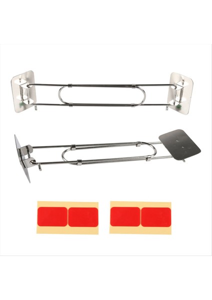 Rv Duş Köşe Depolama Çubuğu Ayarlanabilir Paslanmaz Çelik Rv Köşe Depolama Çubuğu Banyo Aksesuarları Içinde Römork 2 Paket (Yurt Dışından)