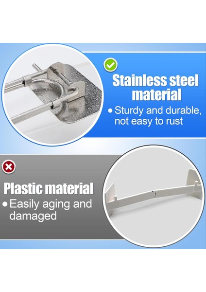 Rv Duş Köşe Depolama Çubuğu Ayarlanabilir Paslanmaz Çelik Rv Köşe Depolama Çubuğu Banyo Aksesuarları Içinde Römork 2 Paket (Yurt Dışından) fiyatları