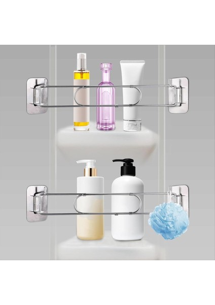 Rv Duş Köşe Depolama Çubuğu Ayarlanabilir Paslanmaz Çelik Rv Köşe Depolama Çubuğu Banyo Aksesuarları Içinde Römork 2 Paket (Yurt Dışından) fırsatları