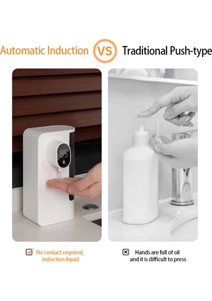 Otomatik Sıvı Sabun Dağıtıcı 500ML Duvar Montaj Sabun Dağıtıcı, Dokunulmaz El ve Bulaşık Dağıtıcı Banyo Için Beyaz (Yurt Dışından) modelleri