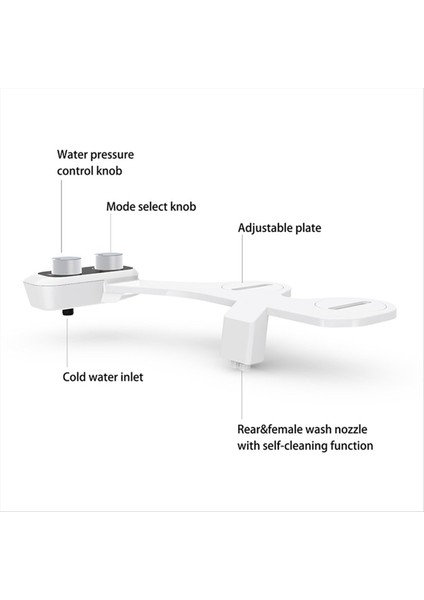 Bide Eki Ultra Slim Tuvalet Çift Meme Tuvalet Spiral Ayarlanabilir Su Basıncı Elektrik Olmayan Püskürtücü 9/16 (Yurt Dışından) fiyatları