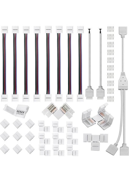 5 Pin LED Şerit Konnektör Kiti, 12MM Rgbw LED Şerit Bağlantısı Için T Şekil 5 Pın LED Rgbw Konektörü (Yurt Dışından)