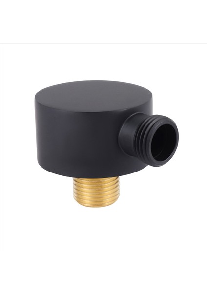 Duvar Tedarik Dirsek, Pirinç Yuvarlak Duvar Montajı Duş Hortum Konnektörü Aksesuarları G1/duş Black Için Su Çıkışı (Yurt Dışından) modelleri