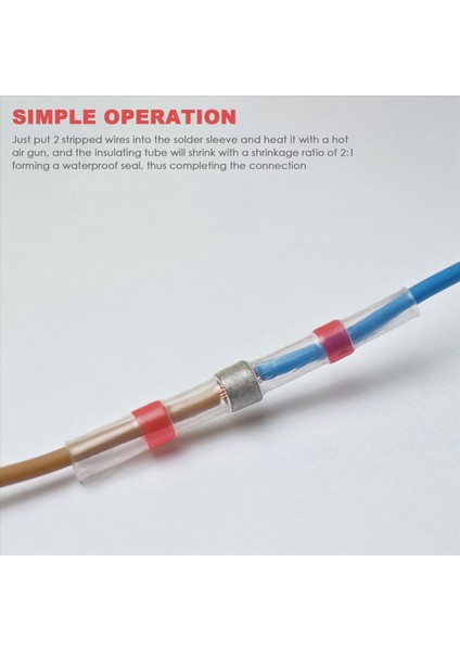 500 Adet 22-18 Awg Kırmızı Lehim Sızdırmazlık Kablosu Konektörleri Lehim Isı Büzülmesi Su Geçirmez Tel Konektörler Elektrik Terminalleri (Yurt Dışından) indirimleri