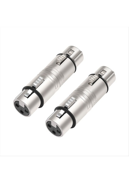 2 Paket Xlr Dişi Ila Dişi, 3 Pin Xlr Dişi - 3 Pin Xlr Dişi Cinsiyet Değiştirici Mikrofon, Stereo, Mixerr Için (Yurt Dışından)
