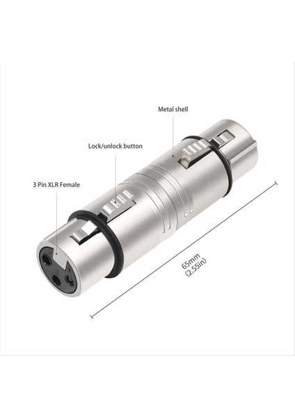 2 Paket Xlr Dişi Ila Dişi, 3 Pin Xlr Dişi - 3 Pin Xlr Dişi Cinsiyet Değiştirici Mikrofon, Stereo, Mixerr Için (Yurt Dışından) fırsatları