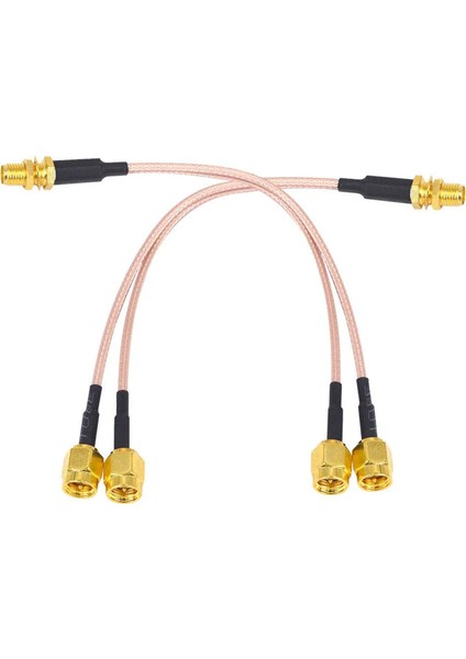 Wifi Anten Koaksiyel Kablo Sma Dişi-Y Tipi 2xsma Erkek Düz Ayırıcı Birleştirici Birleştirici Uzantısı Pigtail Kablosu RG316 (Yurt Dışından)