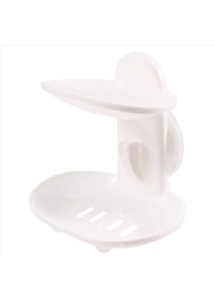 Çift Sabun Çanak Duş Banyosu Için Güçlü Emme Sabun Tutucu Tepsisi (Beyaz) (Yurt Dışından) modelleri