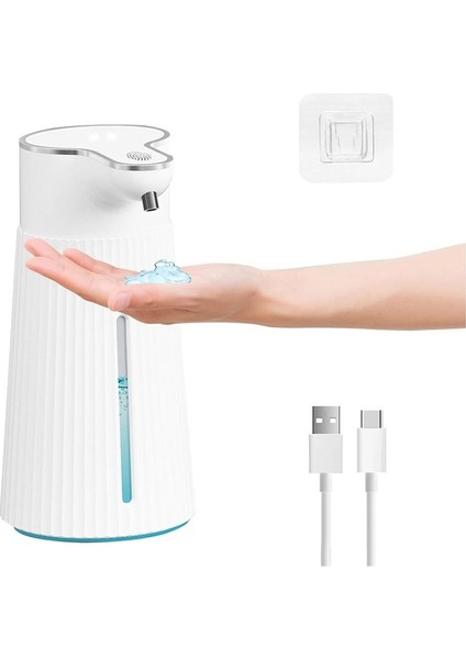 Otomatik Sabun Dağıtıcı, Otomatik Duvar Montaj Sabun Dağıtıcı, 400ML USB Şarj Edilebilir Elektrikli Sabun Dağıtıcısı (Yurt Dışından)
