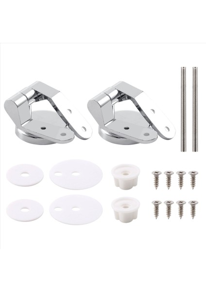 Alaşımlı Yedek Tuvalet Koltuğu Menteşeler Montajlar Tuvalet Aksesuarları Için Bağlantı Parçaları ile Krom Seti (Yurt Dışından) fiyatları