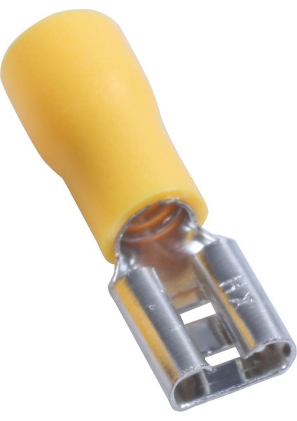 100PCS 24A Yalıtımlı 12-10AWG Dişi Kürek Terminali Kıvrım Tel Konektörleri Sarı (Yurt Dışından)